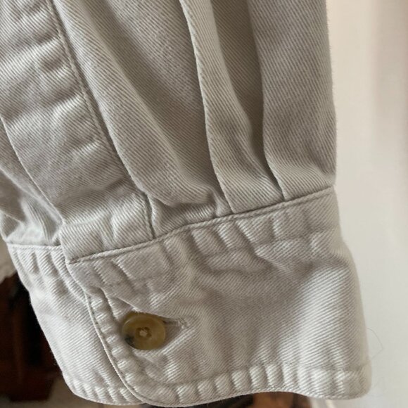 Men's L.L. Bean off-white Canvas Shirt - Picture 4 of 5